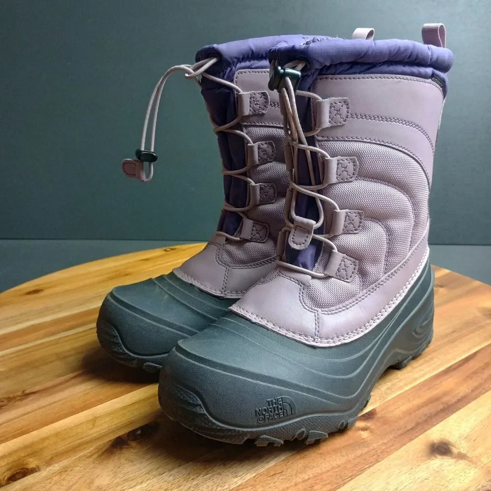 North Face Youth Boots Kids 5 Alpenglow IV Insulated Waterproof Lavender Purple